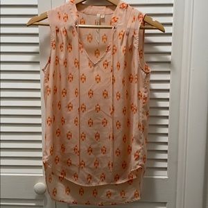 Peach short sleeve top